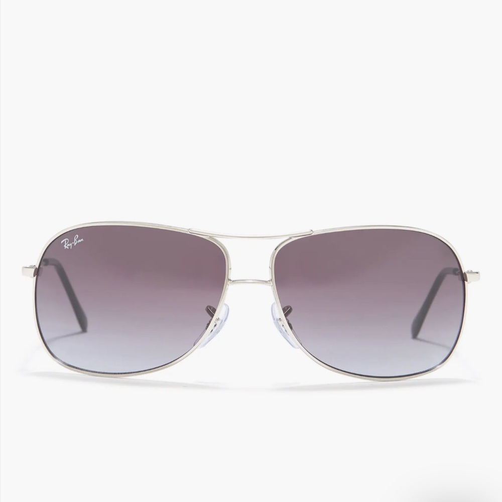 Ray-Ban Silver Frame Sunglasses with Gray Lenses